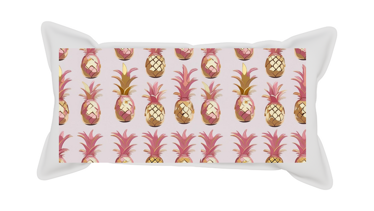 Lumbar Throw Pillows-Golden Pineapple Passion Collection