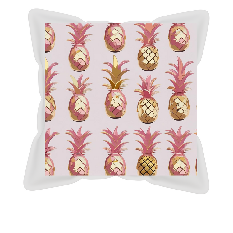Square Throw Pillows-Golden Pineapple Passion Collection