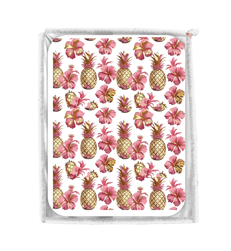 Throw Blanket-Golden Pineapple Passion Collection