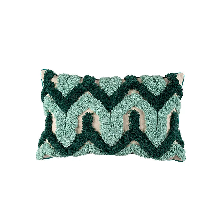 Luxuriant Forest Crocheted Embroidery Cushion Case with Tassels