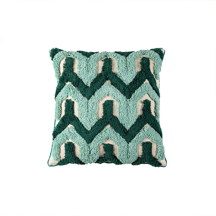 Luxuriant Forest Crocheted Embroidery Cushion Case with Tassels