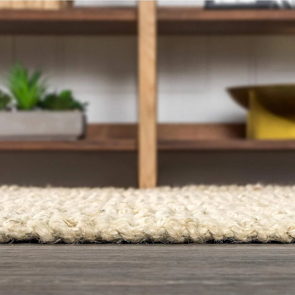 Ivory Pata Jute Hand Woven Area Rug (8' x 10')