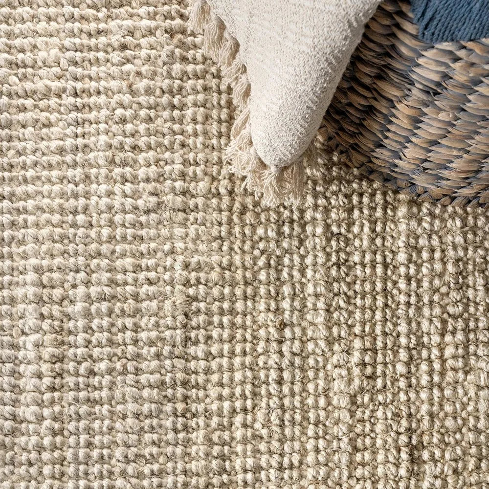 Ivory Pata Jute Hand Woven Area Rug (8' x 10')