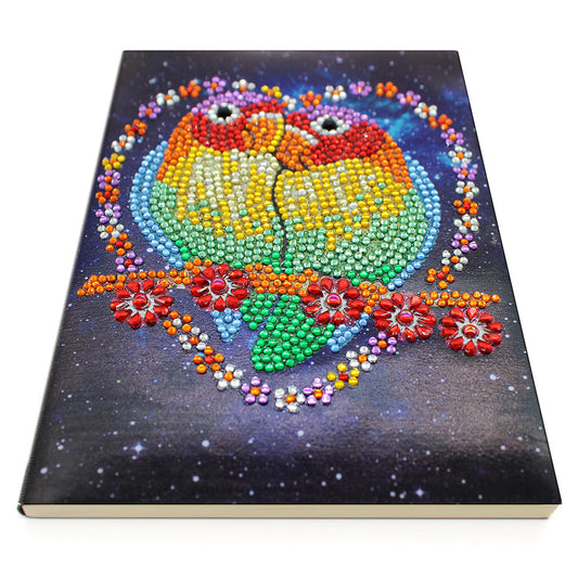 Lovebirds Diamond Beaded Painting Journal Notebook Kit