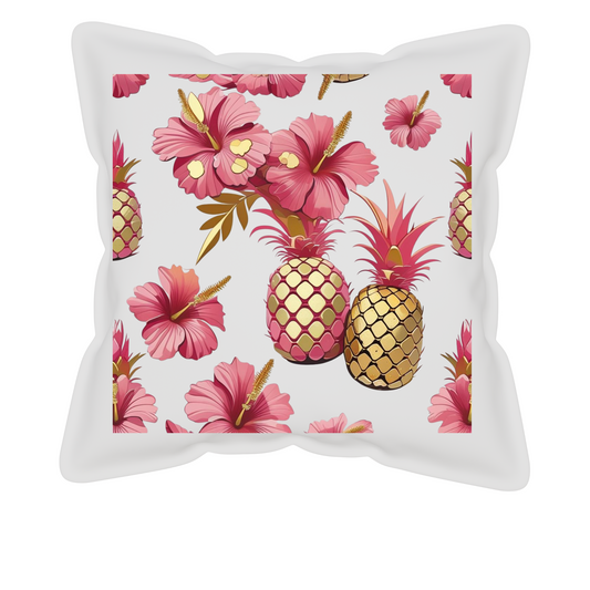 Pineapple Hibiscus Dream Throw Pillow