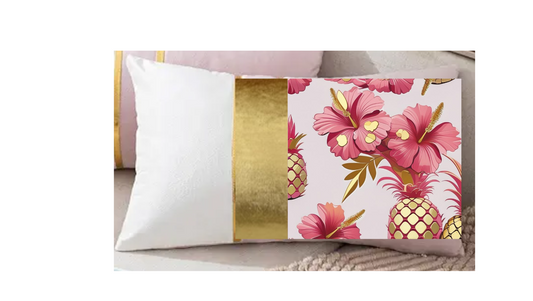 Pineapple Hibiscus Dream Lumbar Throw Pillow