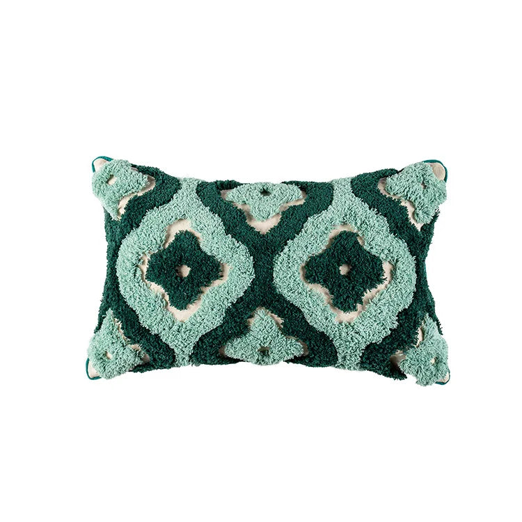 Luxuriant Forest Crocheted Embroidery Cushion Case with Tassels