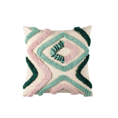 Luxuriant Forest Crocheted Embroidery Cushion Case with Tassels