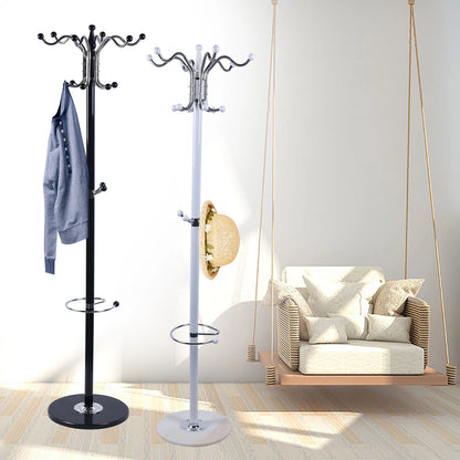 16 Hooks Metal Coat Rack