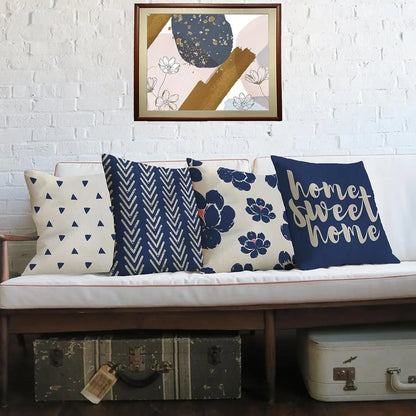 Blue Decorative Pillowcase