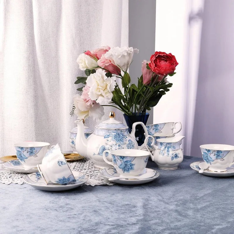 Spring Floral Porcelain Tea Set