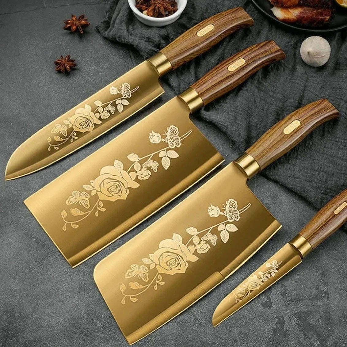 Deluxe Gold Kitchen Knife