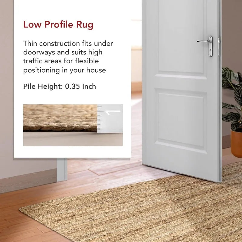 Natural Rigo Jute Hand Woven Area Rug (3' x 5')