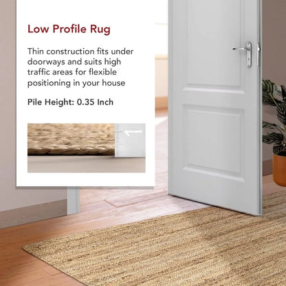 Natural Rigo Jute Hand Woven Area Rug (3' x 5')