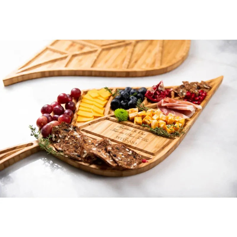 Leaf Shape Wooden Serving Plate