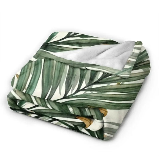 Flannel Palm Leaves Blankets