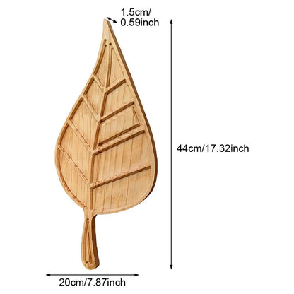 Leaf Shape Wooden Serving Plate