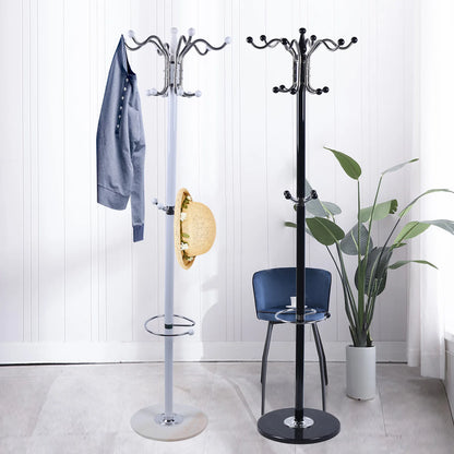 16 Hooks Metal Coat Rack