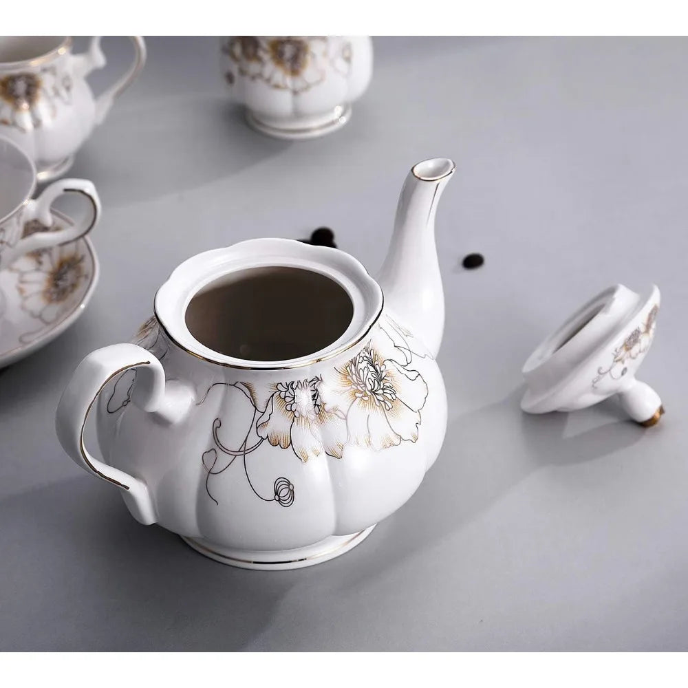 Matcha Porcelain Ceramic 22-Piece Tea Set