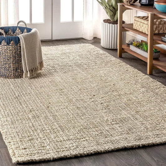 Ivory Pata Jute Hand Woven Area Rug (8' x 10')