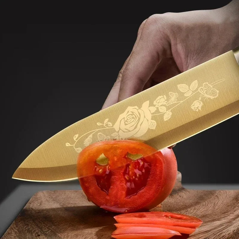 Deluxe Gold Kitchen Knife