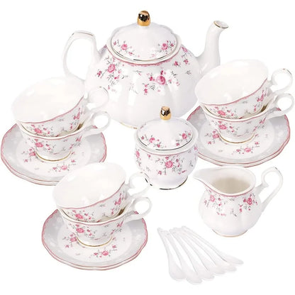 Spring Floral Porcelain Tea Set