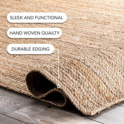 Natural Rigo Jute Hand Woven Area Rug (3' x 5')
