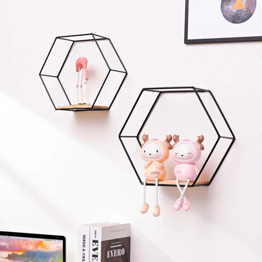 Wall Mounted Hexagon Shelf