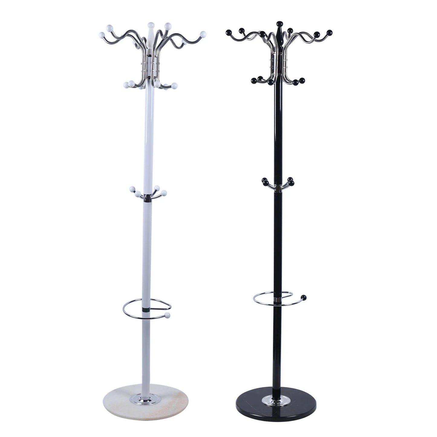 16 Hooks Metal Coat Rack